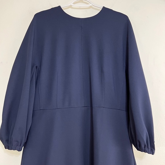 Tibi Navy Sculpted Button Back Stretch Dress SZ 12 - Picture 11 of 12